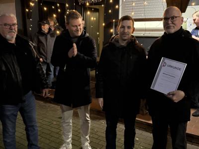 von links: Hermann Newiger, Benjamin Fellner, Jan-Hendrik Kloß, Michael Kückmann