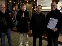 von links: Hermann Newiger, Benjamin Fellner, Jan-Hendrik Kloß, Michael Kückmann